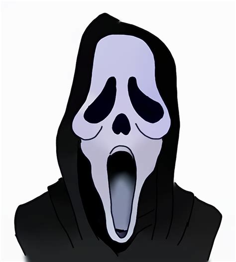 ghostface mask|ghostface mask drawing.
